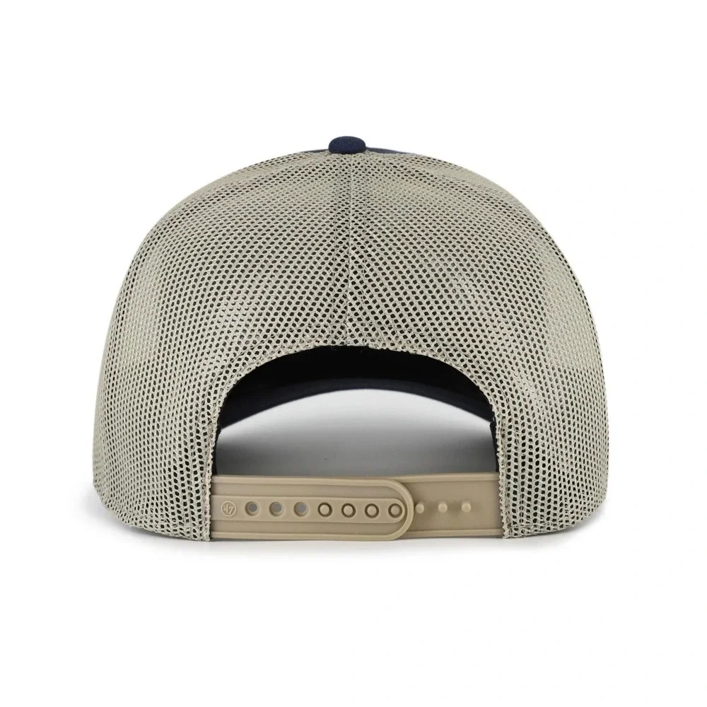 47 Brand Notre Dame Fighting Irish Trucker Hat Navy Blue Tan Snapback NWT